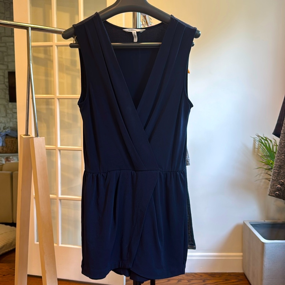 BCBG Navy Sleeveless Romper